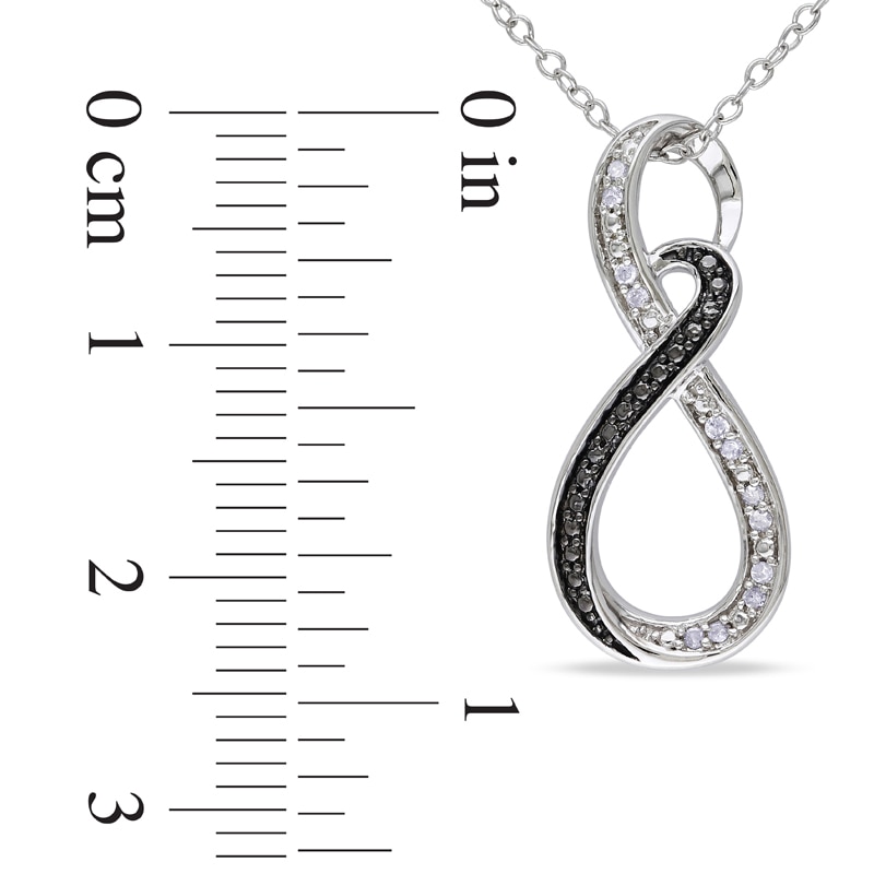 Diamond Accent Beaded Infinity Pendant in Sterling Silver|Peoples Jewellers