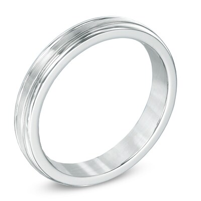 Men's 4.0mm Comfort Fit Cobalt Wedding Band - Size 10