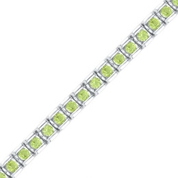 Peridot Tennis Bracelet in Sterling Silver - 7.5&quot;