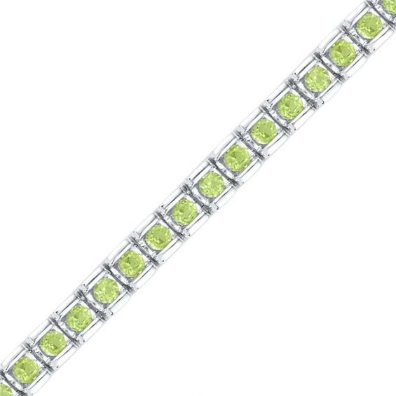 Peridot on sale bracelet silver