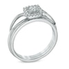 0.25 CT. T.W. Certified Canadian Diamond Square Frame Bridal Set in 14K White Gold (I/I2)