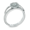 Thumbnail Image 1 of 0.25 CT. T.W. Certified Canadian Diamond Frame Bridal Set in 14K White Gold (I/I2)