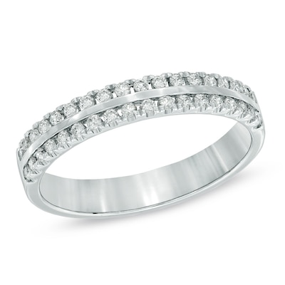 0.25 CT. T.W. Diamond Edge Anniversary Band in 14K White Gold