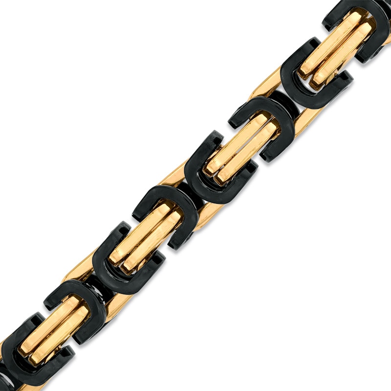 Men's Bracelet in Two-Tone Stainless Steel - 9.0"