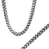Thumbnail Image 0 of Men's Wheat Chain Necklace and Bracelet Set in Stainless Steel - 20"