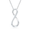 Thumbnail Image 0 of 0.16 CT. T.W. Diamond Infinity Loop Pendant in Sterling Silver