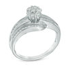 0.40 CT. T.W. Diamond Triple Wave Ring in 10K White Gold