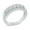 0.50 CT. T.W. Diamond Five Stone Swirl Anniversary Band in 10K White Gold