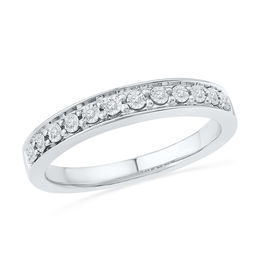 Diamond Accent Anniversary Band in Sterling Silver