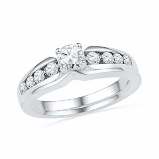 1.00 CT. T.W. Diamond Bridal Set in 10K White Gold