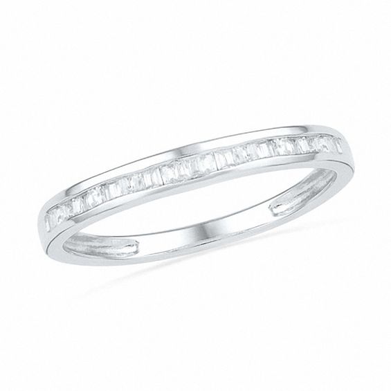 1.00 CT. T.W. Baguette Diamond Bridal Set in 10K White Gold