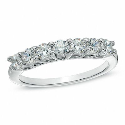 0.75 CT. T.W. Diamond Seven Stone Anniversary Band in 10K White Gold