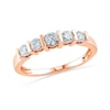 Thumbnail Image 1 of Lab-Created White Sapphire Five Stone Anniversary Band in 10K Rose Gold