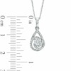 Thumbnail Image 1 of 0.30 CT. T.W. Certified Canadian Diamond Teardrop Swirl Pendant in 14K White Gold (I/I2)