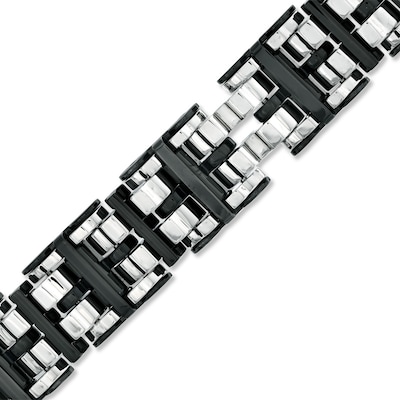 Black & Blue Jewelry Co. Men's Bracelet in Two-Tone Stainless Steel - 9.0"