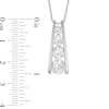 Thumbnail Image 1 of Journey Lab-Created White Sapphire Ladder Pendant in Sterling Silver