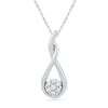 Diamond Accent Cluster Teardrop Pendant in 10K White Gold