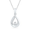 Thumbnail Image 0 of Diamond Accent Teardrop Pendant in 10K White Gold