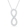Thumbnail Image 0 of 0.20 CT. T.W. Diamond Infinity Pendant in 10K White Gold
