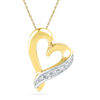 Thumbnail Image 1 of Diamond Accent Tilted Heart Pendant in 10K Gold