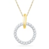 0.10 CT. T.W. Diamond Circle Pendant in 10K Gold