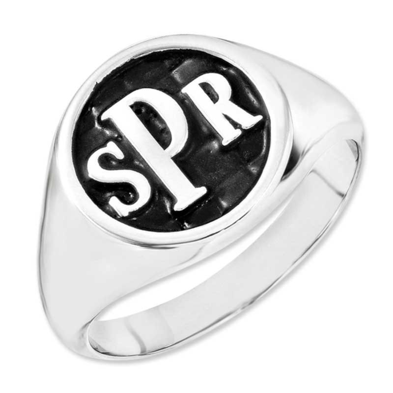 Mens gold clearance monogram signet ring