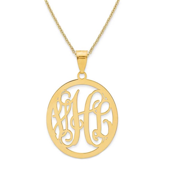 Monogram 20.0mm Disc Pendant (3 Initials)