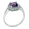 Thumbnail Image 1 of Amethyst and 0.11 CT. T.W. Diamond Pendant, Ring and Earrings Set in Sterling Silver - Size 7