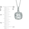 Thumbnail Image 3 of Lab-Created White Sapphire and 0.11 CT. T.W. Diamond Pendant, Ring and Earrings Set in Sterling Silver - Size 7