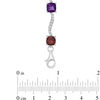 Cushion-Cut Multi-Gemstone and Lab-Created White Sapphire Bracelet in Sterling Silver - 7.25"