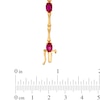 Thumbnail Image 1 of Oval Lab-Created Ruby Bracelet in Sterling Silver with 14K Gold Plate - 7.25"