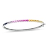 Thumbnail Image 0 of Lab-Created Multi-Gemstone Bangle in Sterling Silver