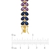 Pear-Shaped Lab-Created Multi-Gemstone Bracelet in Sterling Silver with 18K Gold Plate - 7.25"