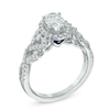 Thumbnail Image 1 of Vera Wang Love Collection 0.95 CT. T.W. Oval Diamond Frame Engagement Ring in 14K White Gold