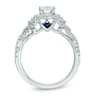 Thumbnail Image 2 of Vera Wang Love Collection 0.95 CT. T.W. Oval Diamond Frame Engagement Ring in 14K White Gold