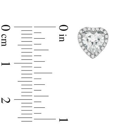 Heart-Shaped Lab-Created White Sapphire Pendant, Ring and Earrings Set in Sterling Silver