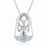 Thumbnail Image 0 of Diamond Accent Baby Bootie Pendant in Sterling Silver