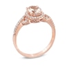 Oval Morganite and 0.21 CT. T.W. Diamond Ring in 10K Rose Gold