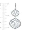 Filigree Double Drop Earrings in Sterling Silver