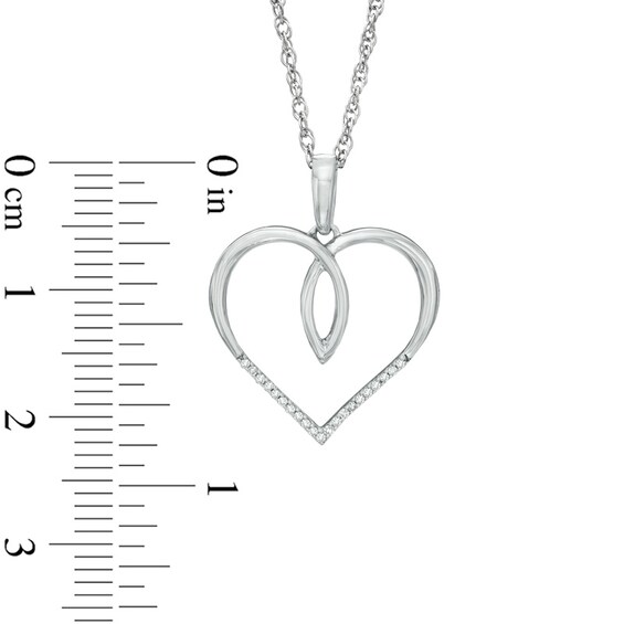 Diamond Accent Heart Pendant in Sterling Silver