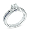 Vera Wang Love Collection 0.70 CT. T.W. Diamond and Blue Sapphire Engagement Ring in 14K White Gold