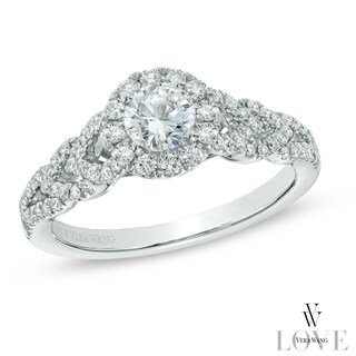 Vera Wang Love Collection 0.70 CT. T.W. Diamond Frame Engagement Ring in 14K White Gold