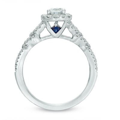 Vera Wang Love Collection 0.70 CT. T.W. Diamond Frame Engagement Ring in 14K White Gold