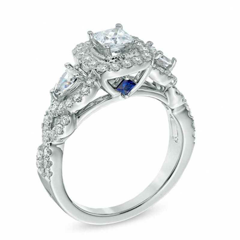 Vera Wang Love Collection 1.45 CT. T.W. Diamond Three Stone Engagement ...