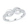 Thumbnail Image 0 of 0.12 CT. T.W. Diamond Infinity Ring in 10K White Gold
