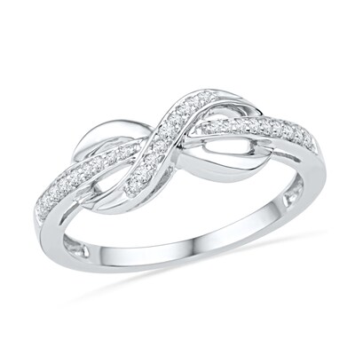 0.12 CT. T.W. Diamond Infinity Ring in 10K White Gold