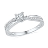 Thumbnail Image 0 of 0.25 CT. T.W. Princess-Cut Diamond Split Shank Promise Ring in 10K White Gold