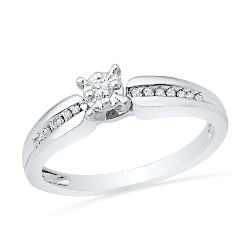 0.12 CT. T.W. Diamond Promise Ring in 10K White Gold|Peoples Jewellers