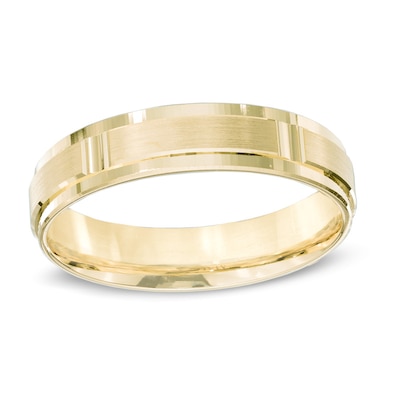 Men's 5.0mm Comfort Fit Wedding Band in 10K Gold