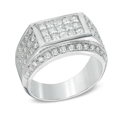 Men's 2.00 CT. T.W. Diamond Ring in 10K White Gold